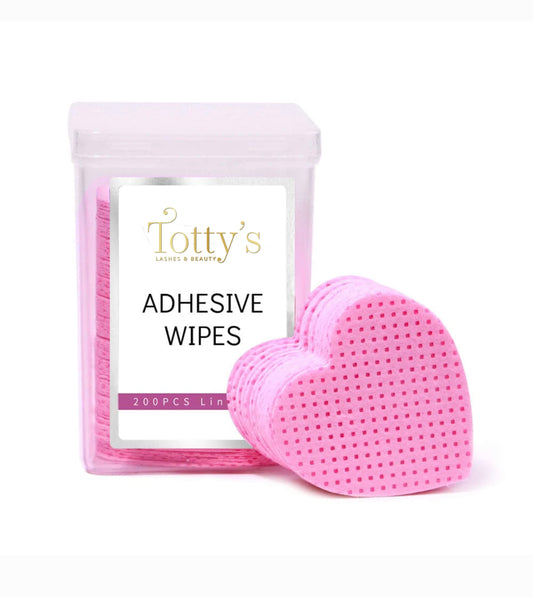 Pink Heart Adhesive Wipes
